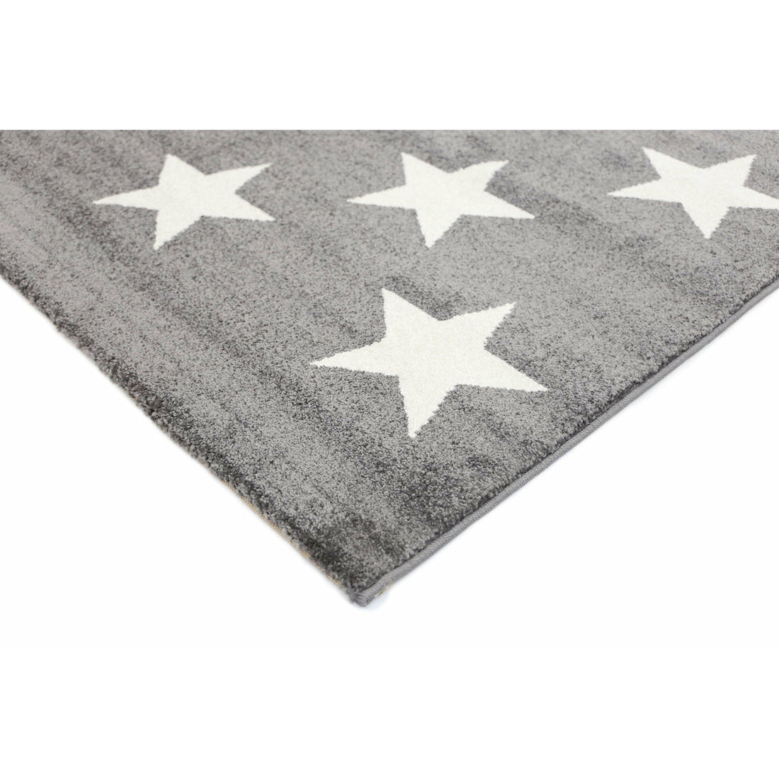 Piccolo Charcoal and White Stars Kids Rug 120x170cm