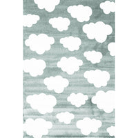 Piccolo  Aqua White Cloud Kids Rug 160x230cm