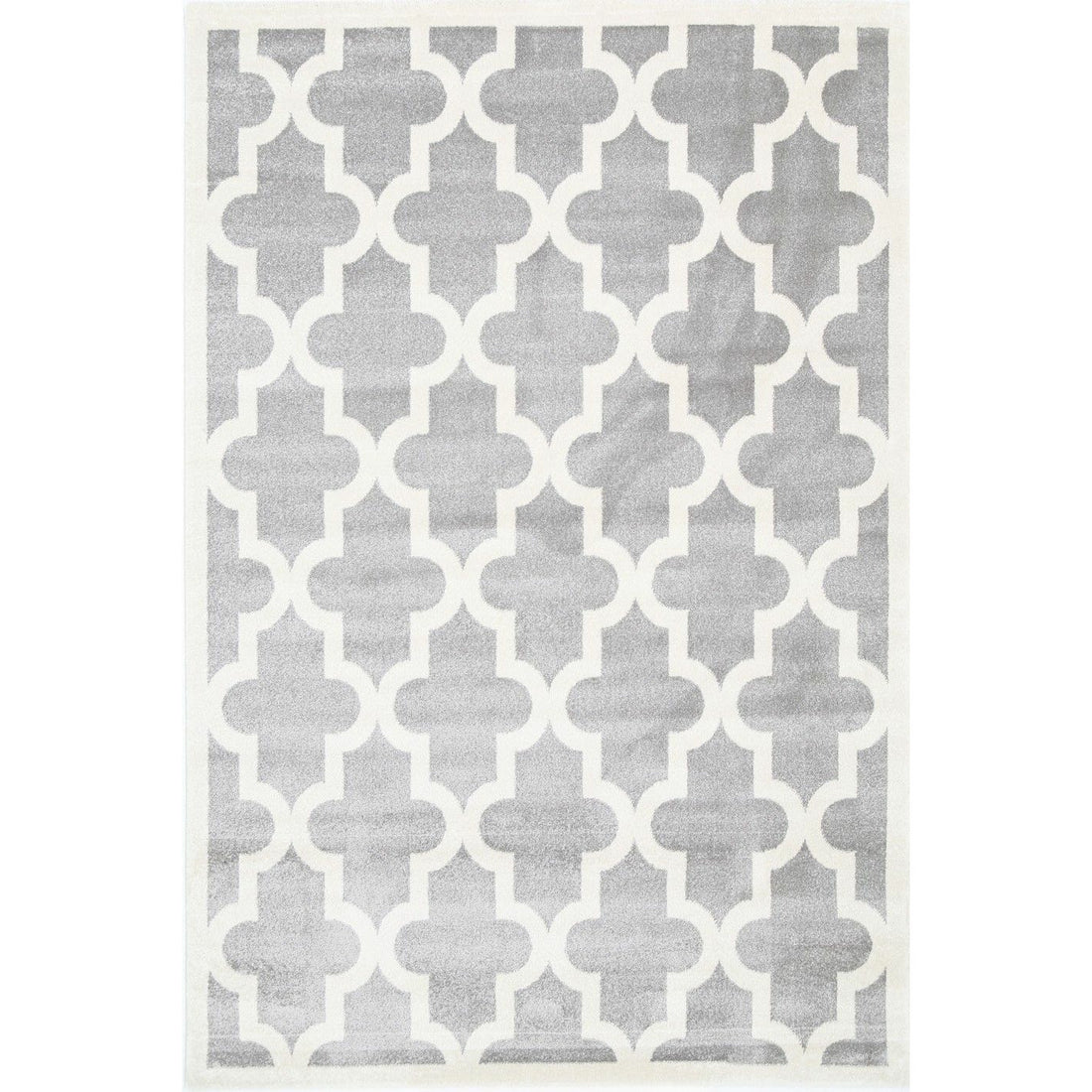 Piccolo Light Grey and White Lattice Pattern Kids Rug 160x230cm