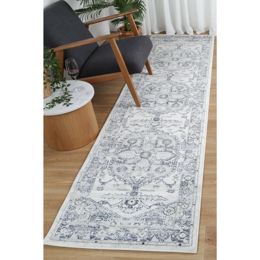 Ligures Grey White Rug 200X290cm