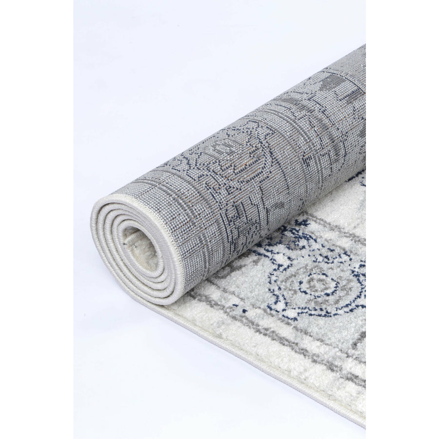 Ligures Grey White Rug 240X330cm