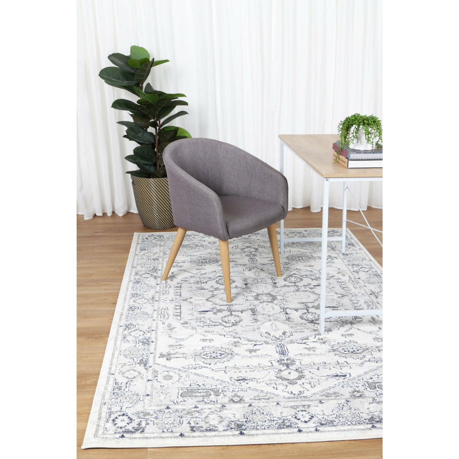 Ligures Grey White Rug 240X330cm