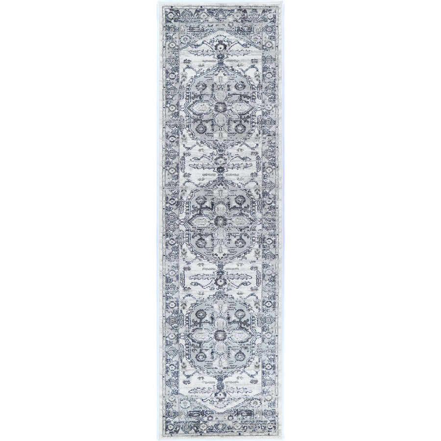 Ligures Grey White Rug 240X330cm