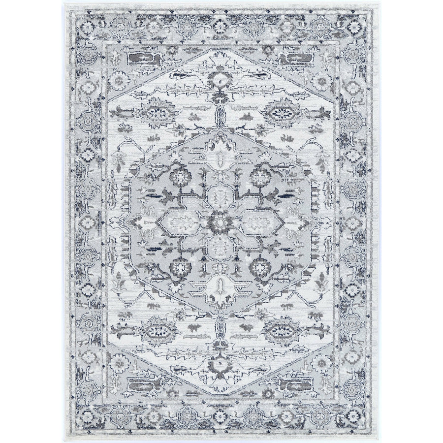 Ligures Grey White Rug 280X380cm