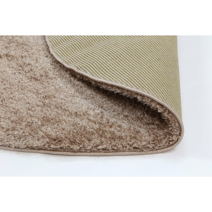 Puffy Soft Shaggy Round Rug Beige 160x160 cm Round