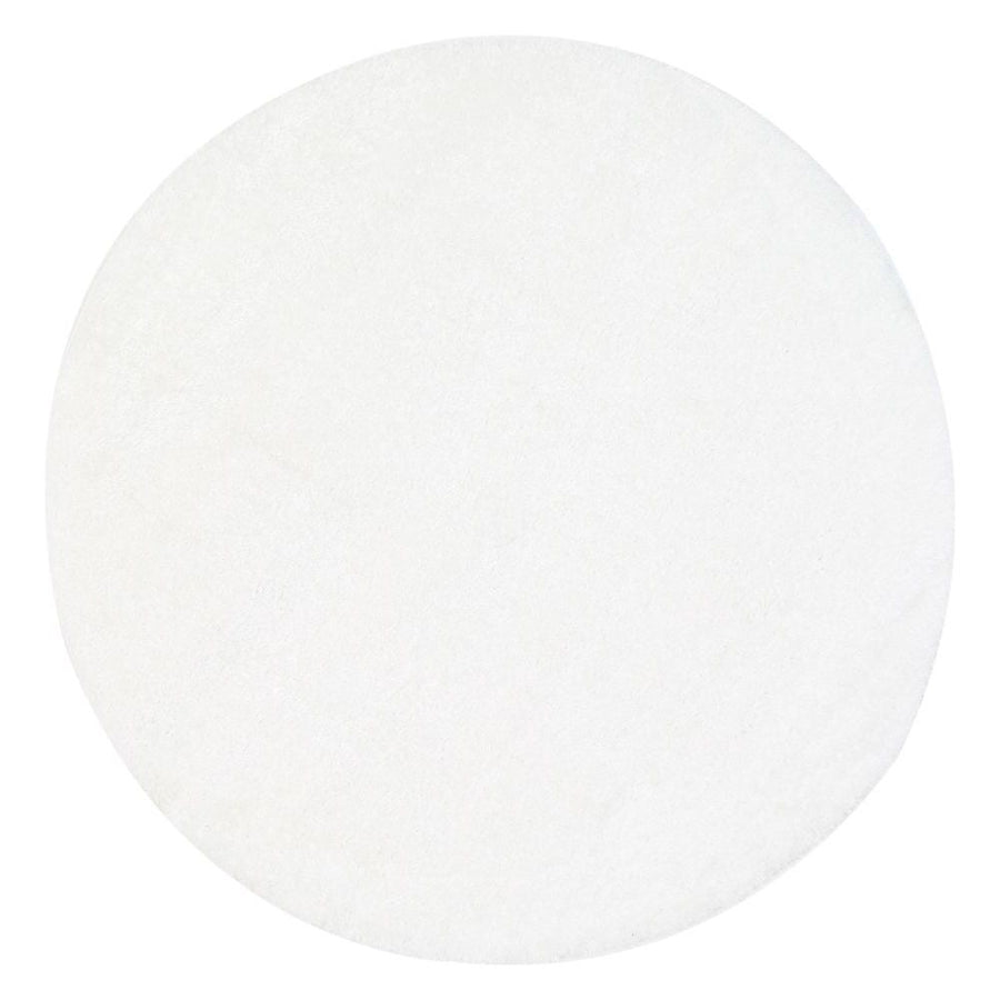 Puffy Soft Shaggy Round Rug White 160x160 cm Round