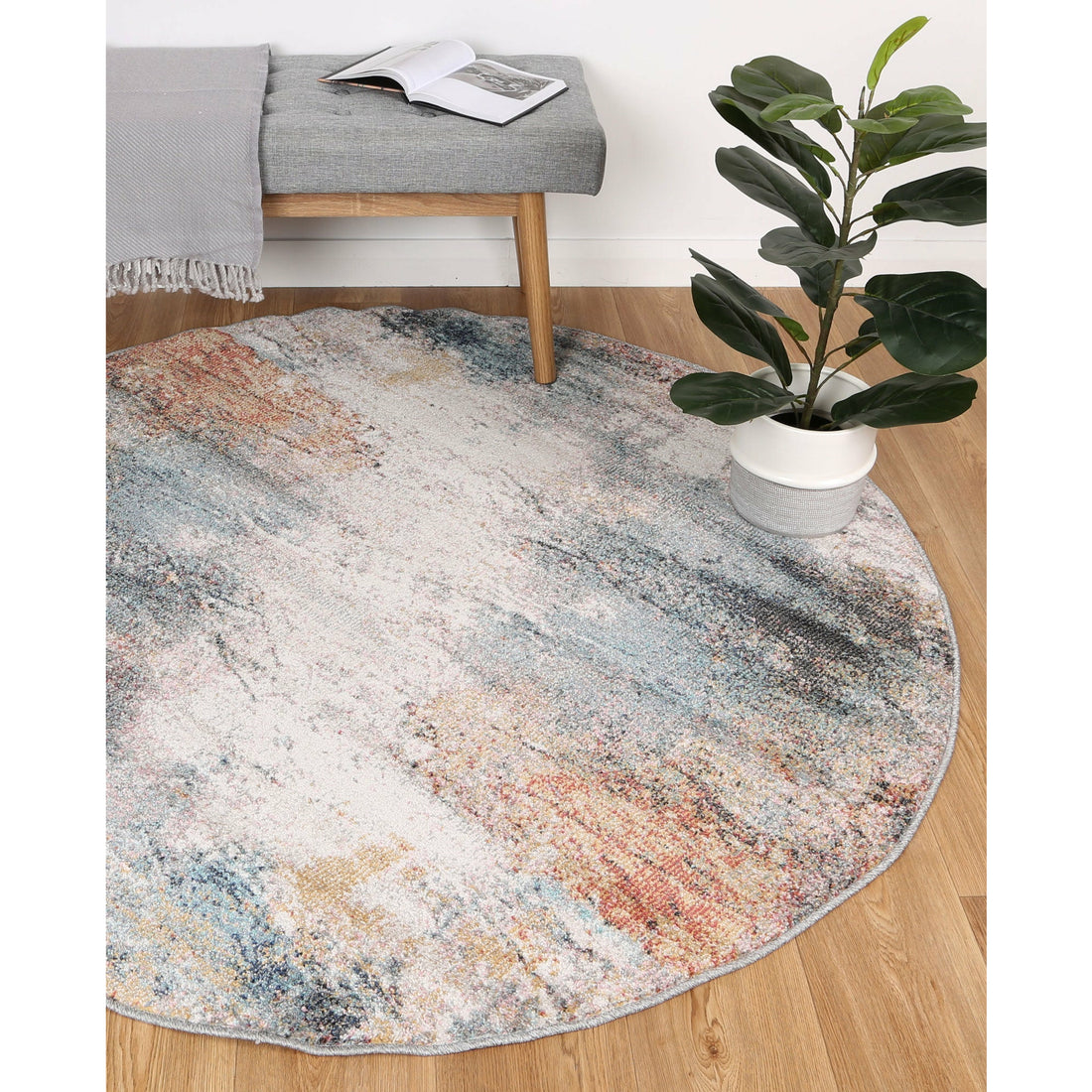 Aveza Abstract Soft Multi Rug 200x200cm