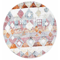 Windsor Tiled Multi Round Rug 200x200cm