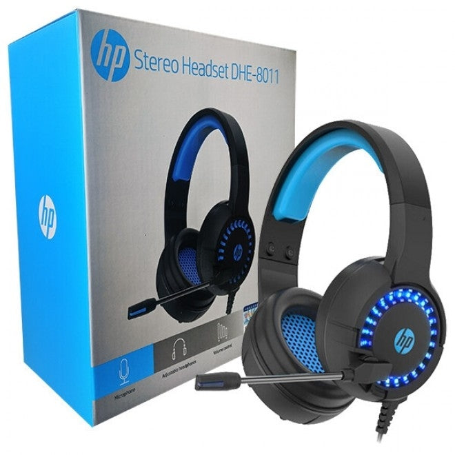 DHE-8011UM USB + 3.5mm with LED Stereo Gaming Headset