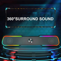 DHE-6002 Wired Soundbar RGB Light Multimedia Speaker