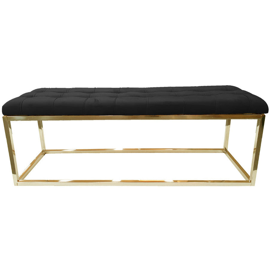 Holly Gold / Black Ottoman