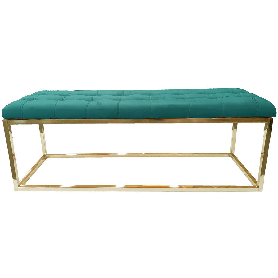 Holly Gold / Green Ottoman