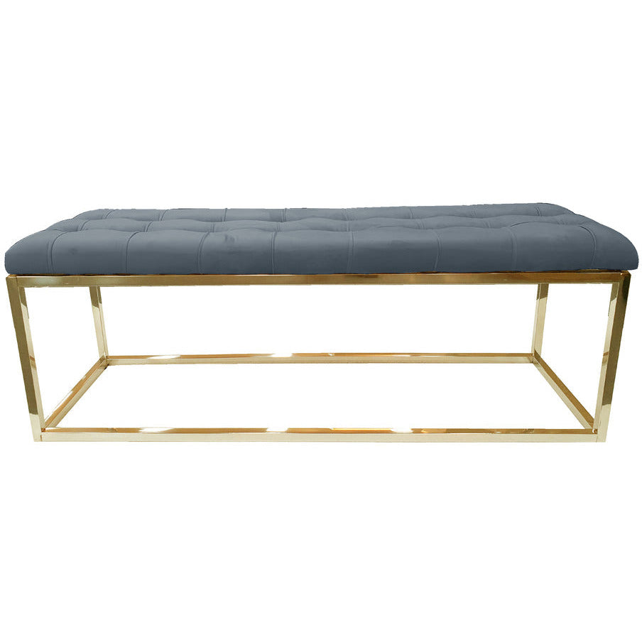 Holly Gold / Grey Ottoman