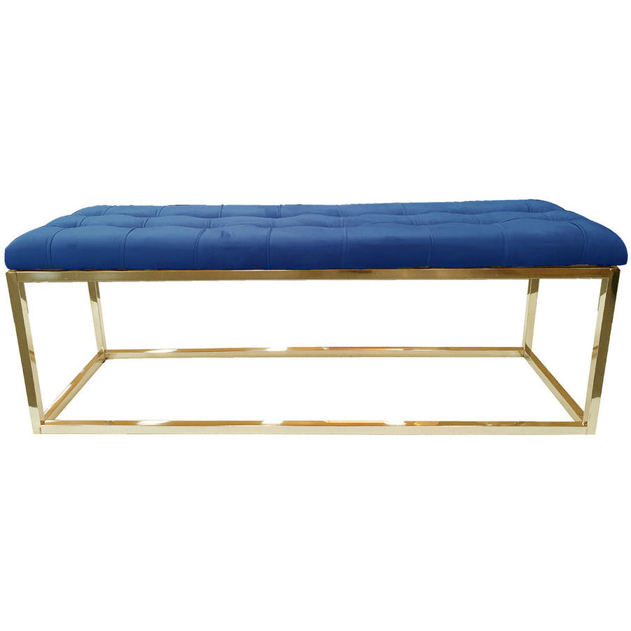 Holly Gold / Blue Ottoman