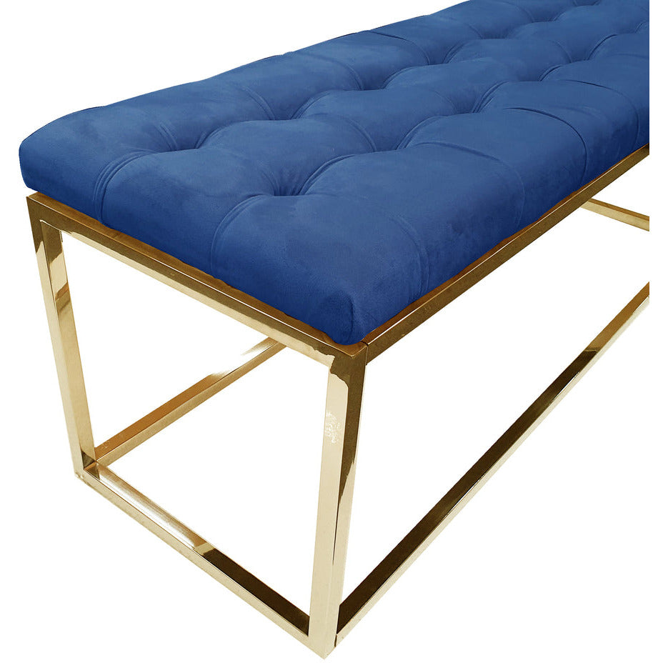 Holly Gold / Blue Ottoman