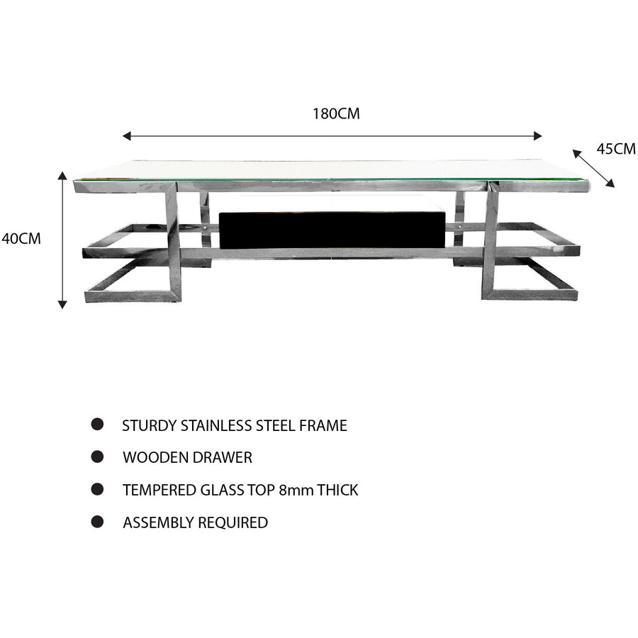 Silver TV Unit