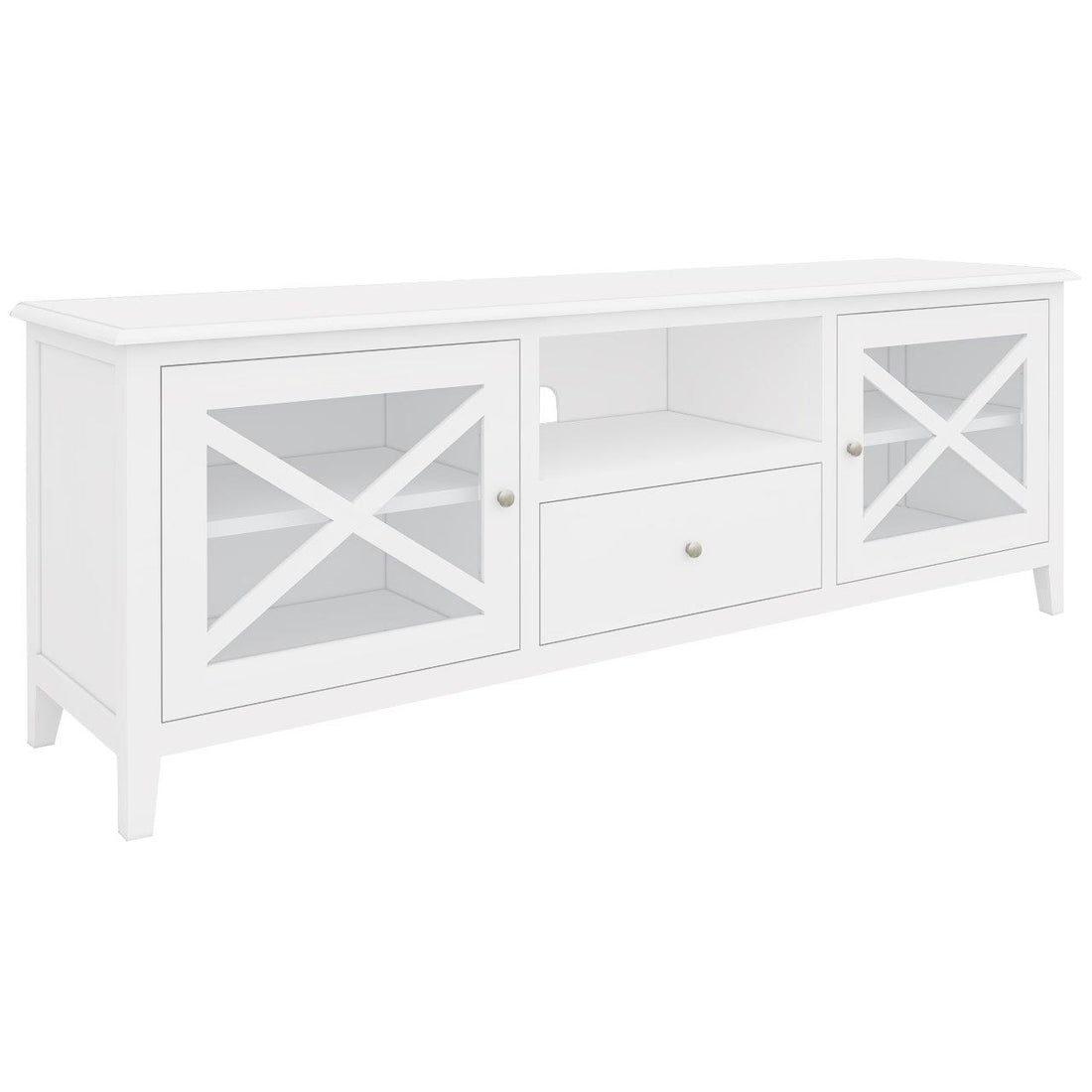 Daisy Entertainment TV Unit 170cm Solid Acacia Wood Hampton - White