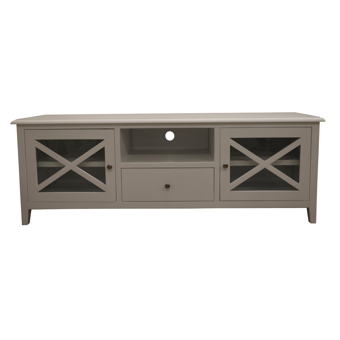 Daisy Entertainment TV Unit 170cm Solid Acacia Wood Hampton - White