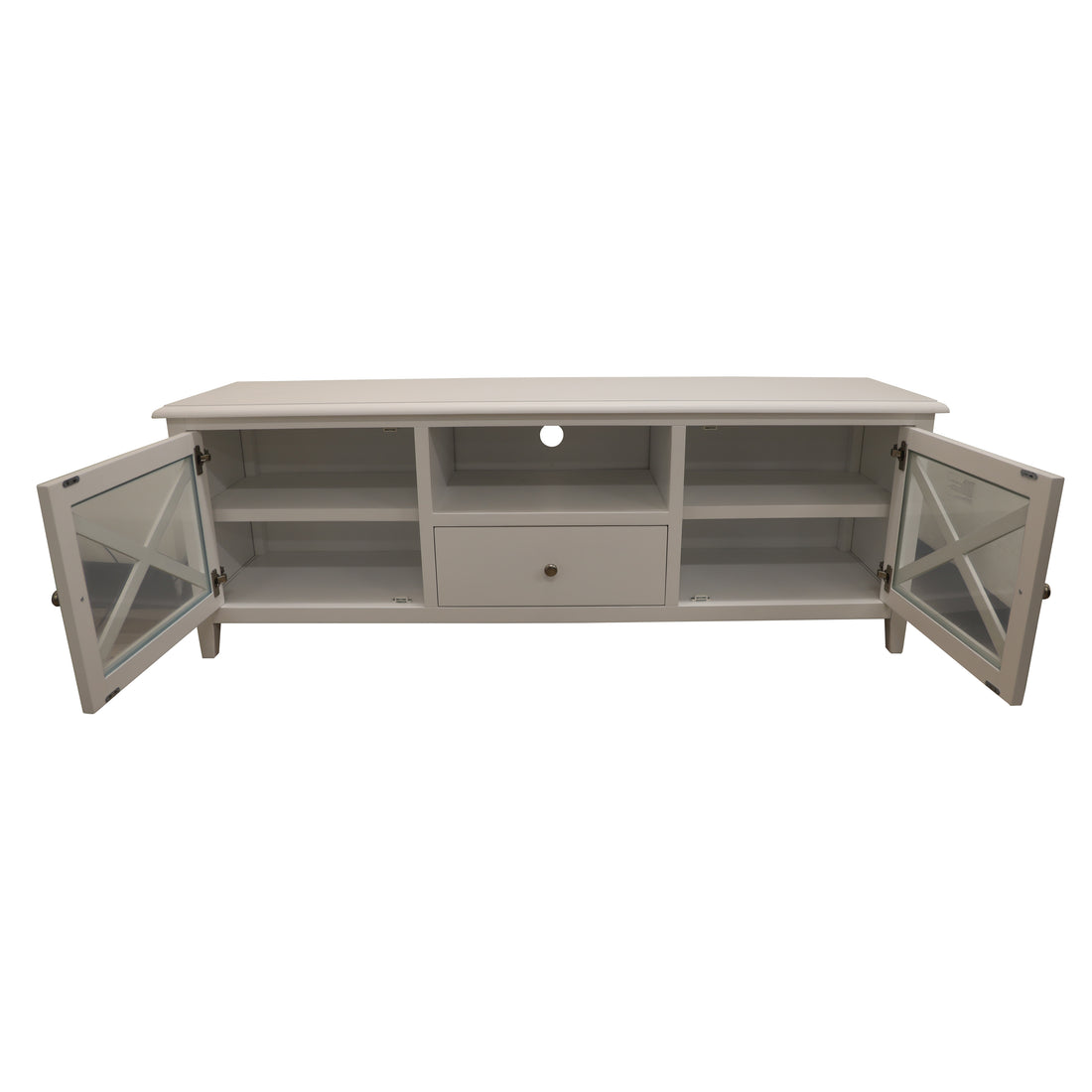 Daisy Entertainment TV Unit 170cm Solid Acacia Wood Hampton - White