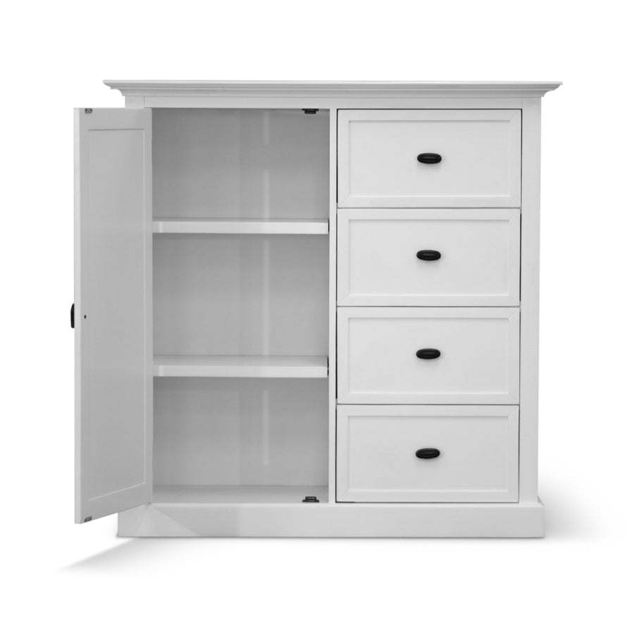 Beechworth Tallboy 4 Chest of Drawers Solid Pine Wood Storage Cabinet - White