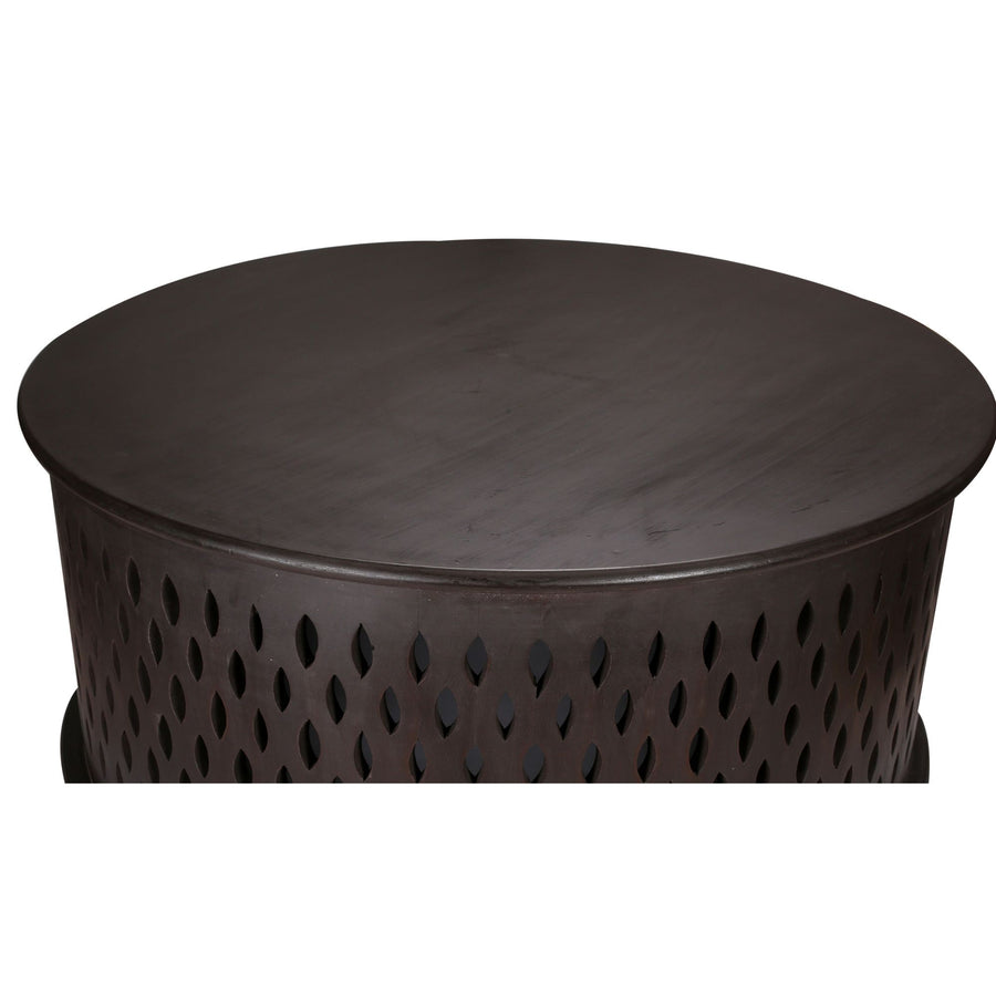 Pansy Wooden Round 80cm Coffee Table - Brown