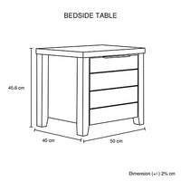 4 Piece Bedroom Queen Suite White Ash - Bed, Bedside Table & Tallboy