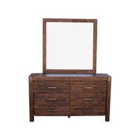 5 Piece Bedroom King Suite in Solid Wood Veneered - Bed, Bedside Table , Tallboy & Dresser