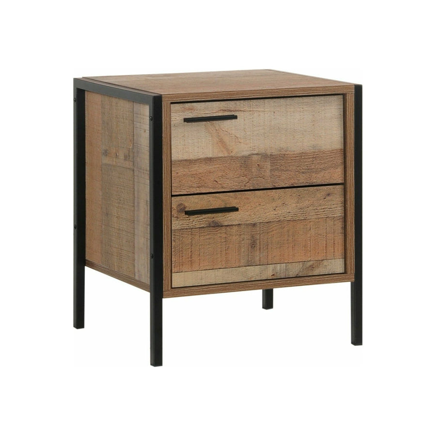 Oak Bedside Table with 2 drawers