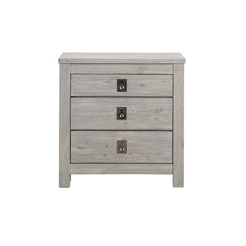 Acacia Ash Wood Bedside Table with 2 drawers