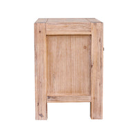 Natural Oak Bedside Table with 2 drawers