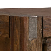 Coffee Table Solid Acacia Wood with 1 Drawer - Dark Wood