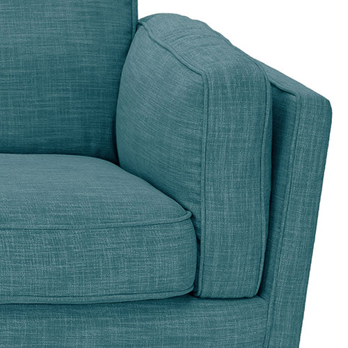 3+2 Seater Fabric Lounge Set with Wooden Frame - Teal