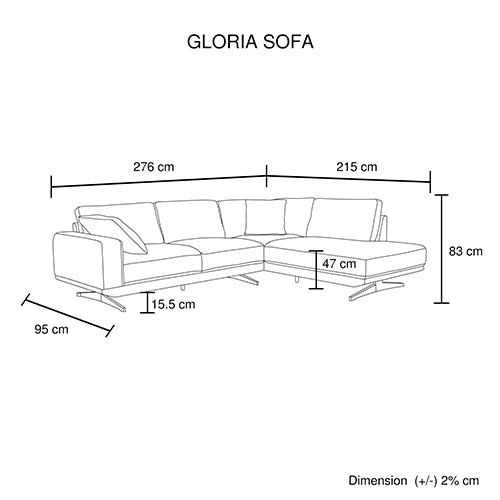 3 Seater Fabric Lounge Set with Chaise