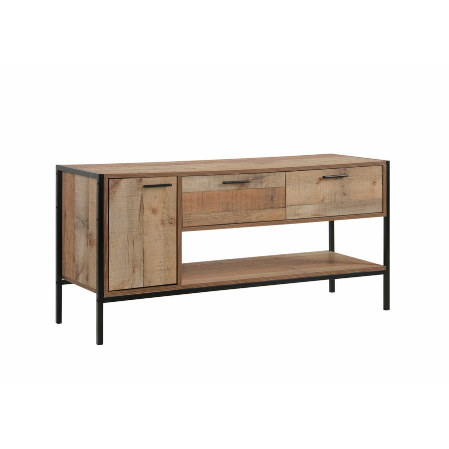 Entertainment Unit with 2 Storage Drawers - Rustic Wood