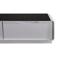 Entertainment Unit with 3 Storage Drawers - Black & White