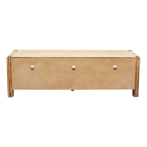 Entertainment Unit with 3 Storage Drawers Solid Acacia Wood