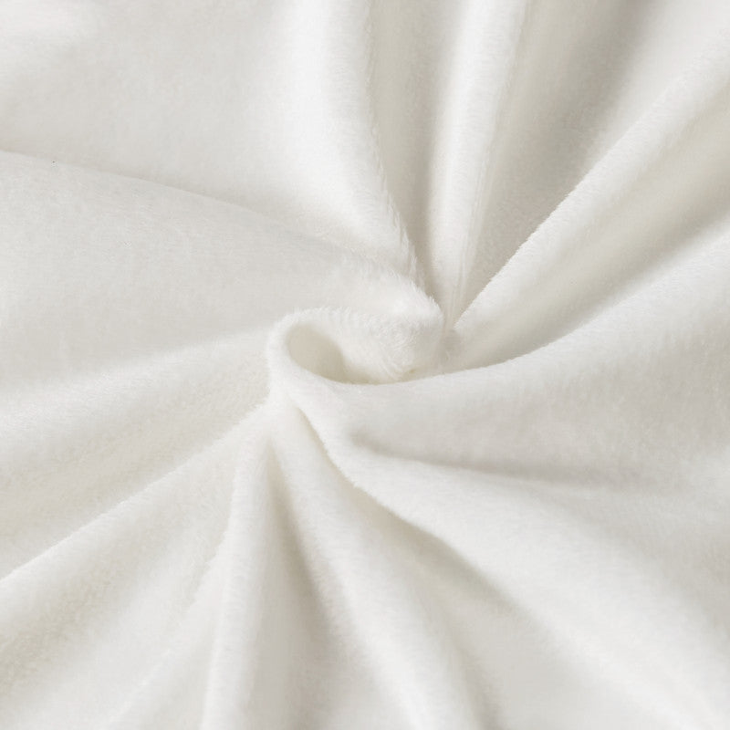 Corduroy Velvet Queen Bed Quilt Cover Set White