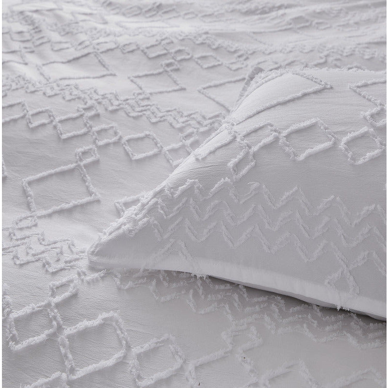 Tufted Microfibre Super Soft Twin Pack Standard Pillowcases - White