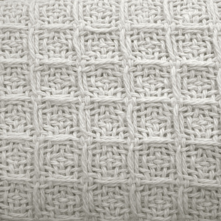 Cotton Waffle Blanket White Single