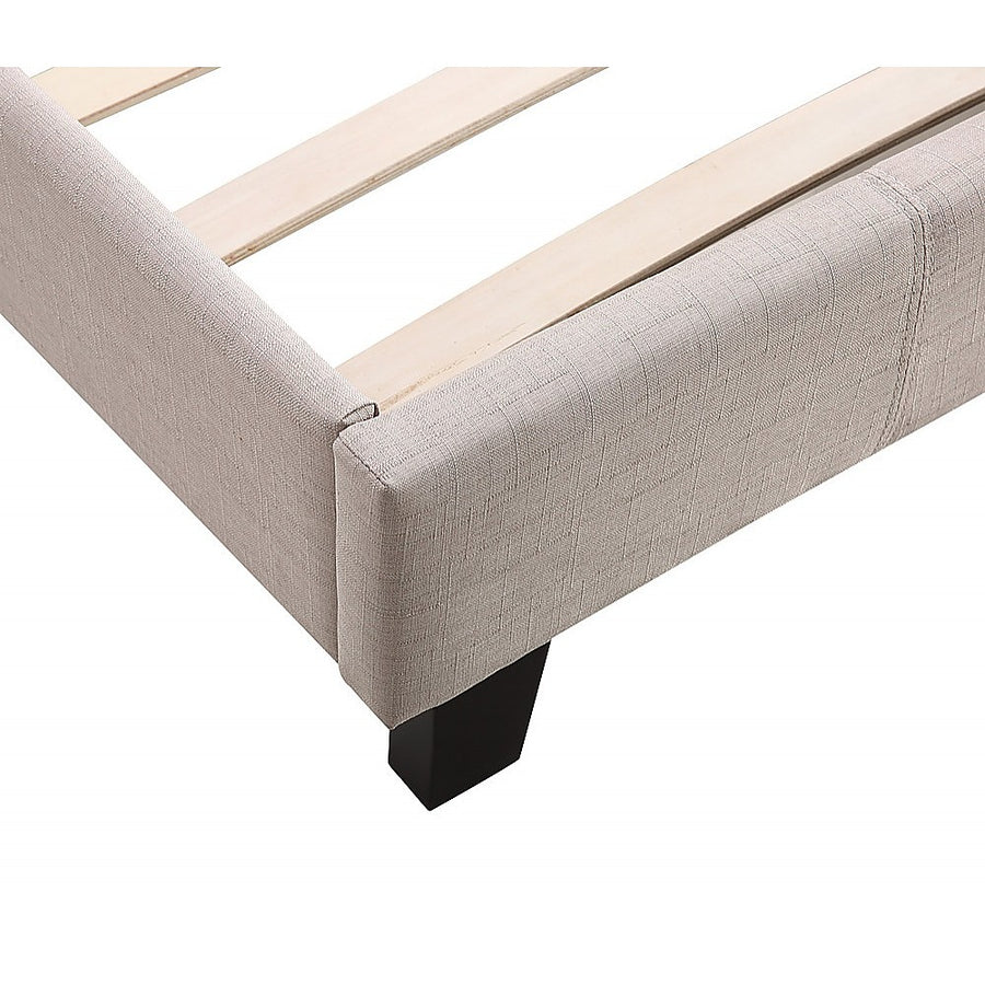 Linen Fabric Bed Frame Beige - Single