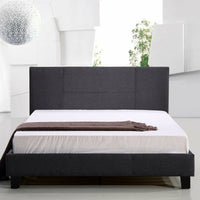 Linen Fabric Bed Frame Grey - Double