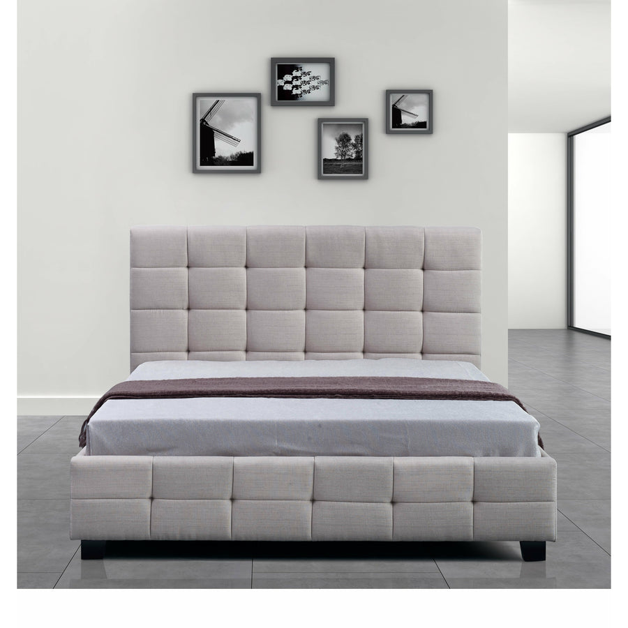 Fabric Deluxe Bed Frame Beige - Double