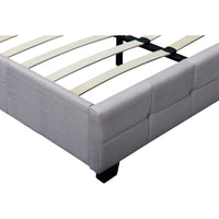 Fabric Deluxe Bed Frame Beige - Queen