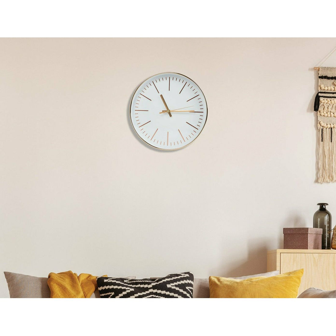 Gold & White - Minimal Quartz Clock