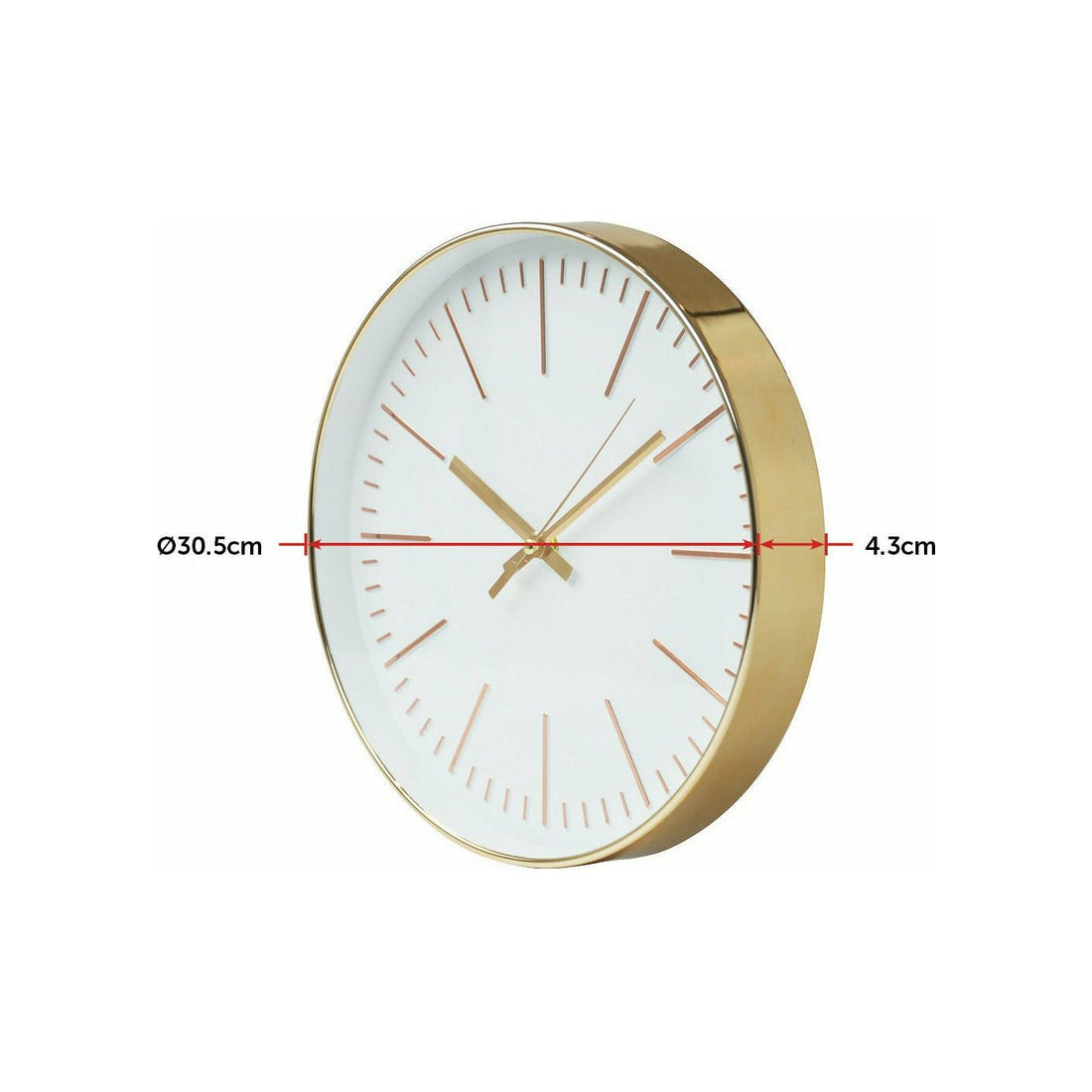 Gold & White - Minimal Quartz Clock