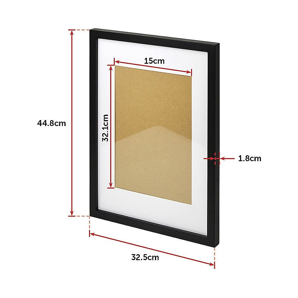 Photo Frames Collage Black A3 Picture Frame Wall Set Home Decor 3PCS