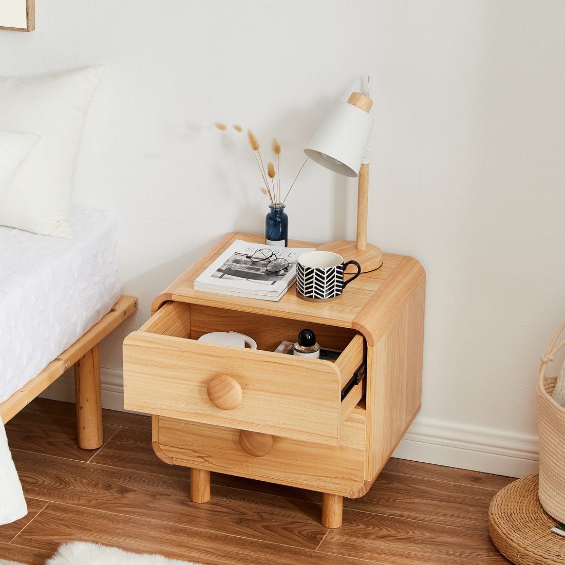 Spencer Natural Bedside Table