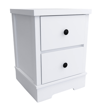 White Coastal Style Bedside Table