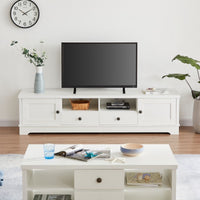 White Coastal Style 180cm Entertainment Unit