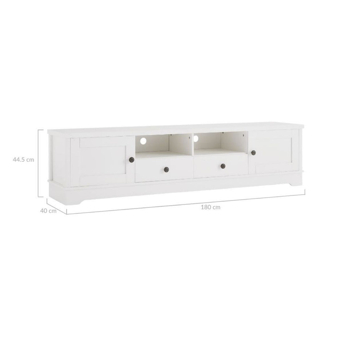 White Coastal Style 180cm Entertainment Unit